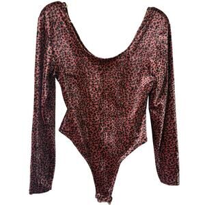 Vintage 1990s Jumping Joy Velour Leopard Jumpsuit leotard